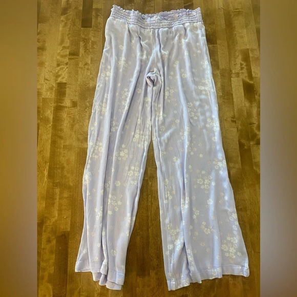 BP‎ Nordstrom Wide Leg Purple Floral Print Pants Small EUC - Picture 3 of 8